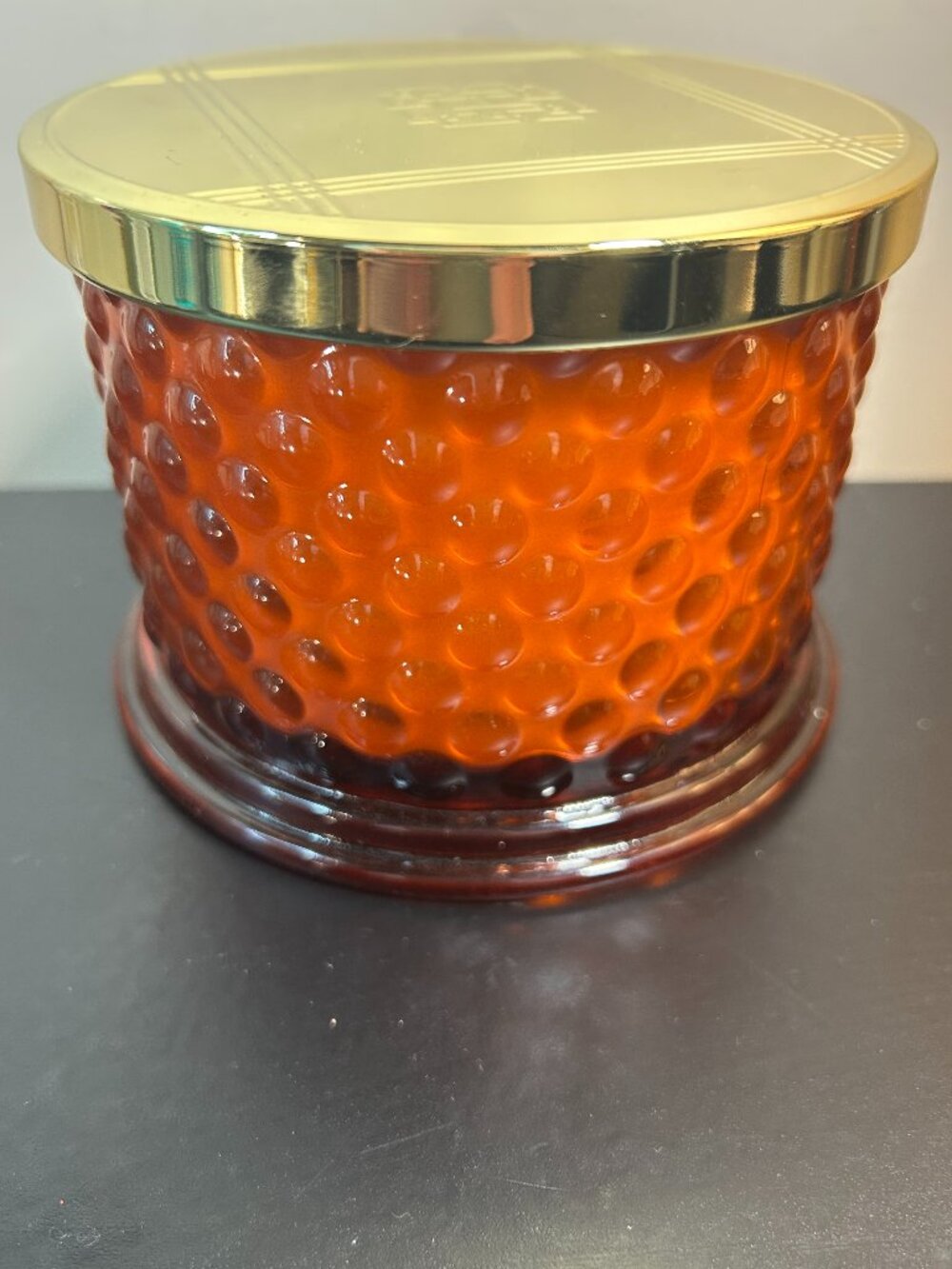 Homeworx by Slatkin Harvest Donut Hobnail Glass 3-Wick Candle 14oz